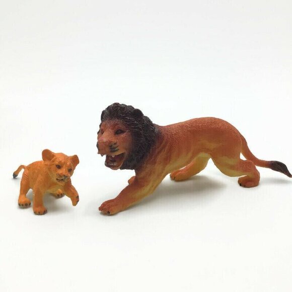 7 Wild Animal Figures Larger Size African Jungle Safari Zoo Elephants Lions Lot - Picture 9 of 12